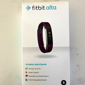 Fitbit Alta FB406PMS Activity Tracker, Small, Stainless/Plum NEW in Box!